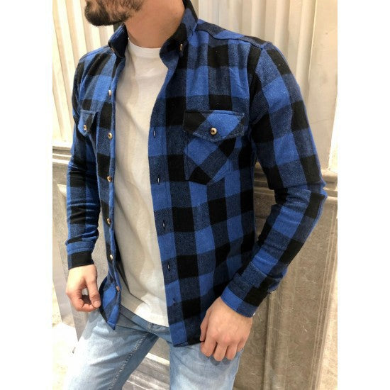 Stilla | Skjorte Ternede Flannel Relaxed Fit Langærmet Med Brystlommer