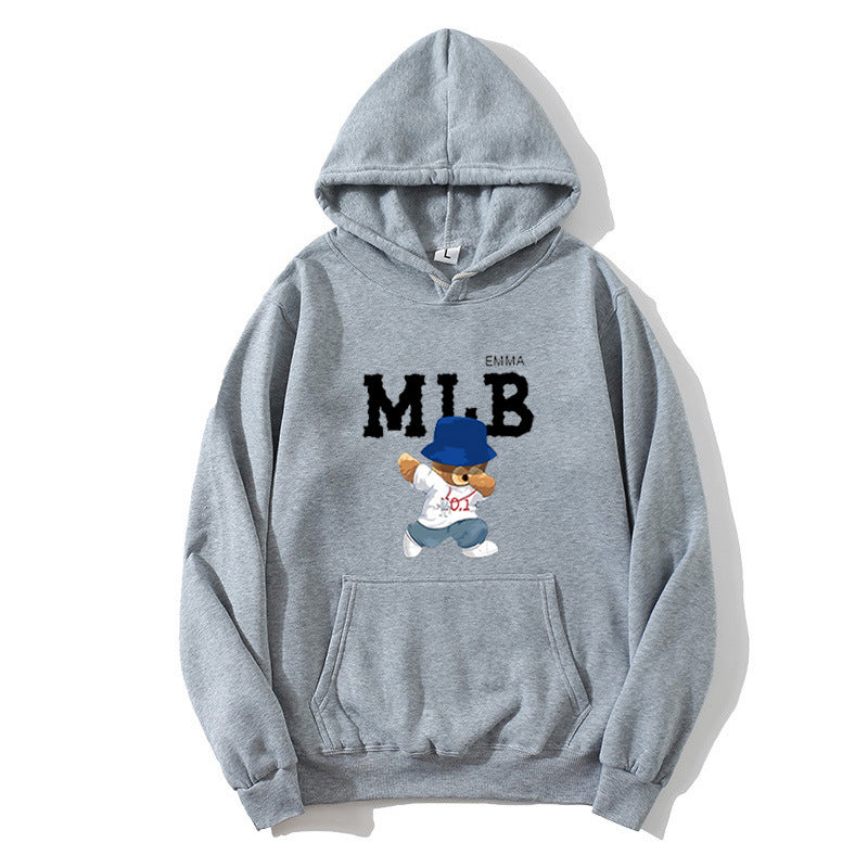 Dame hoodie med kreativt dyre- og skriftdesign Skovae