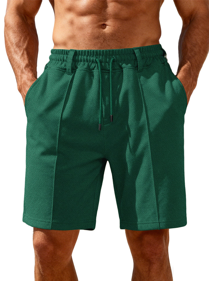 Herren nan Chino-inspirerede Relax-Shorts med bundfald elastisk tunneltræk og sidelommer Skovae