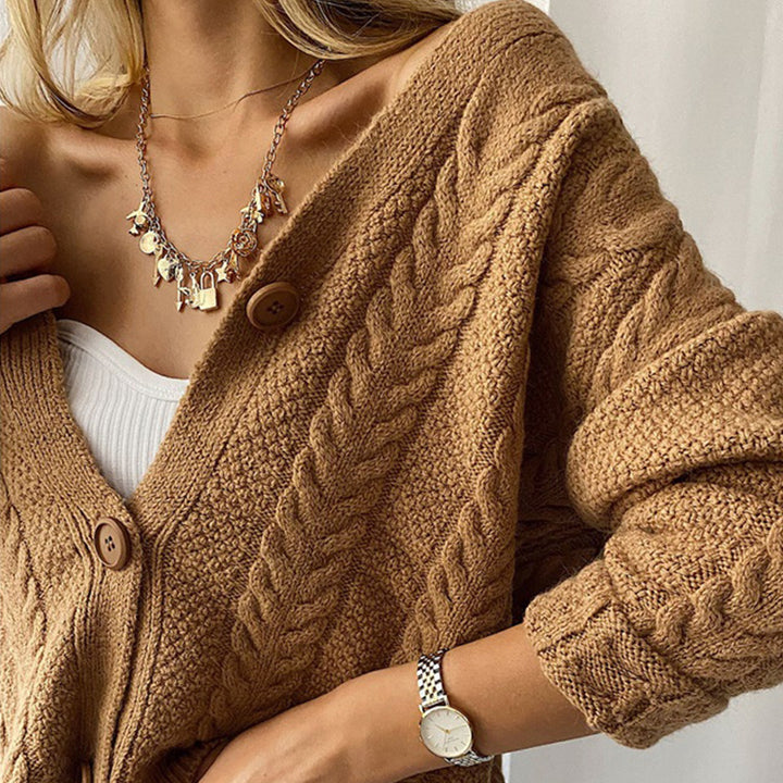Kvinders cardigan med generøs pasform og struktureret design Skovae
