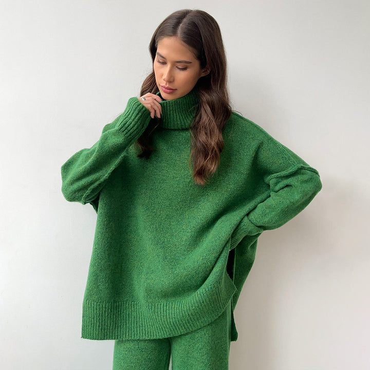 Dame Oversized Pullover med høj krave og bred pasform Stilla