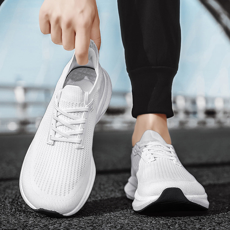 Herren nan åndbare strikkede løbesko med dæmpende letvægts sål Skovae