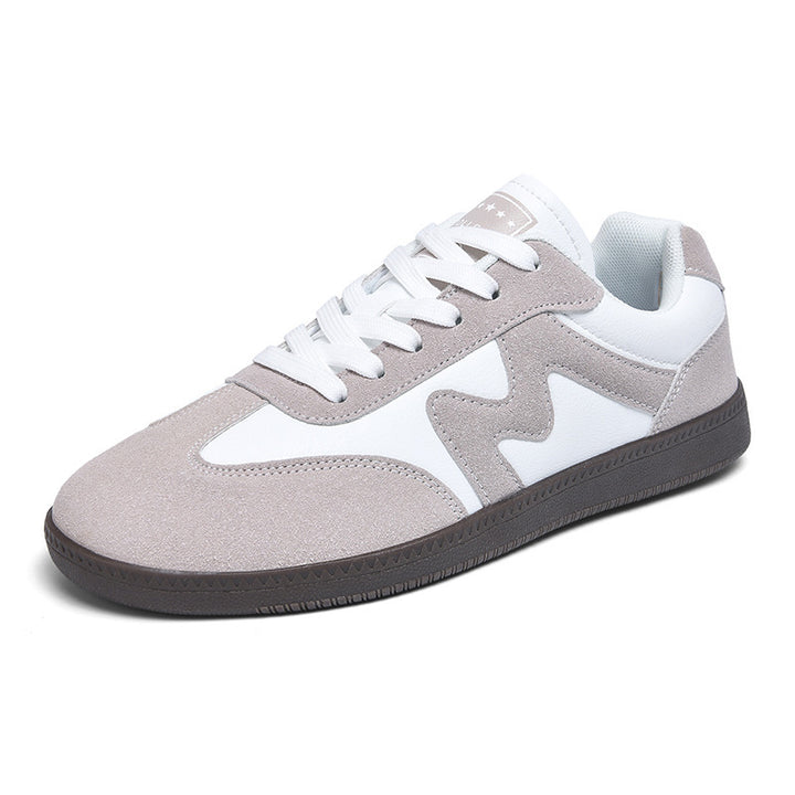 Unisex nan urbaner Tennis-Sneaker med velourslæder-overlays, polstret hælkant og vulkaniseret gummisål Skovae