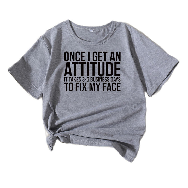 Damer Casual Attitude Statement T-Shirt Stilla