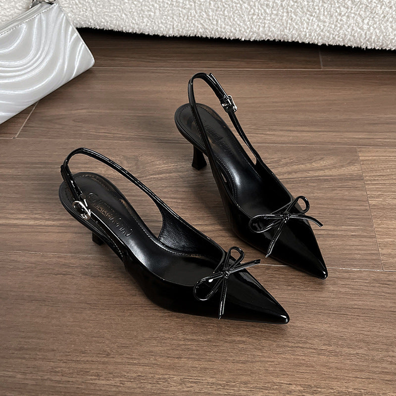 Dame Sling-Pumps med klassisk design og moderigtigt sløjfedetalje Stilla
