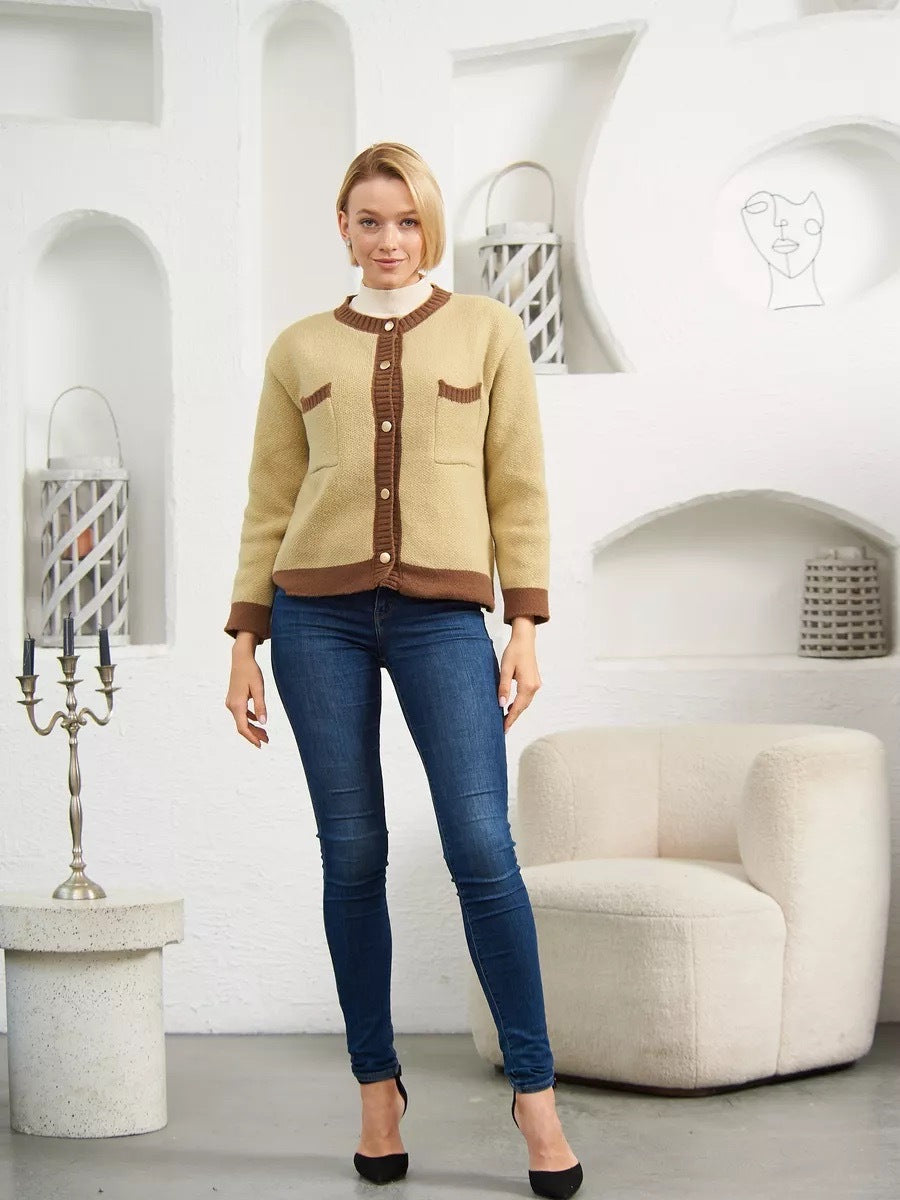 Femme Cozy Tekstureret Strik Knap-Cardigan Stilla