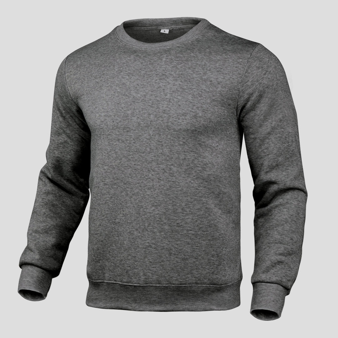Herre komfortabel crew neck sweater lavet af højkvalitets bomuldsblanding Skovae