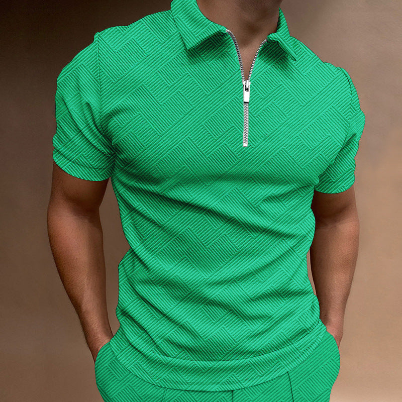 Herrer Kortærmet Poloshirt med let ståkrave Stilla