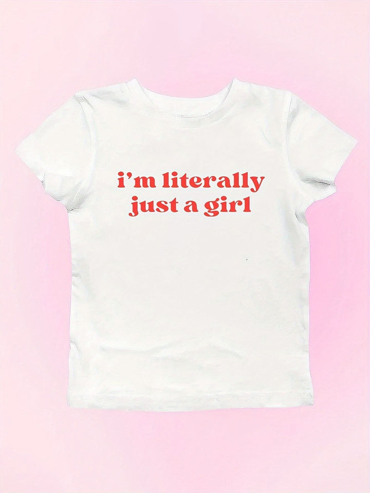 Dame Crop-T-Shirt med muntert kirsebærmotiv Skovae