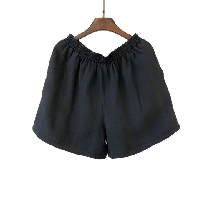 Femme Let Højtaljede Læder Shorts Stilla