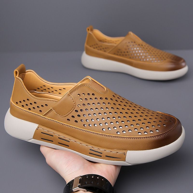 Herrer Åndbar Fritid Slip-On Sneakers med Ventilationsdesign Stilla
