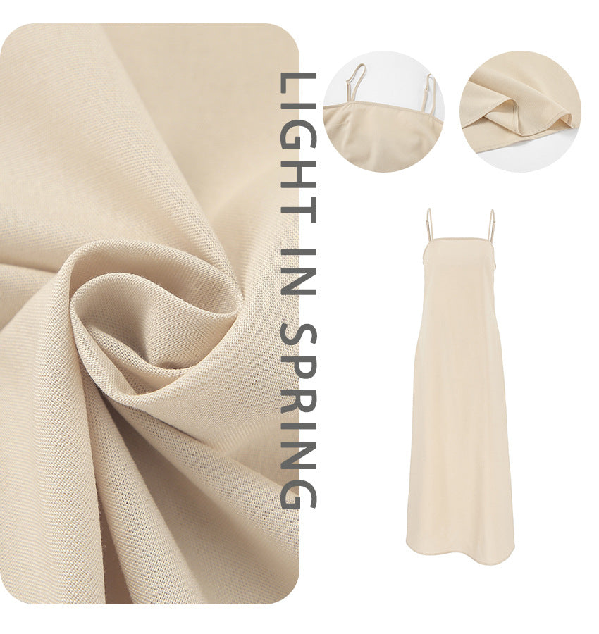 Dame Maxikjole med smalle stropper og elegant drapering Stilla