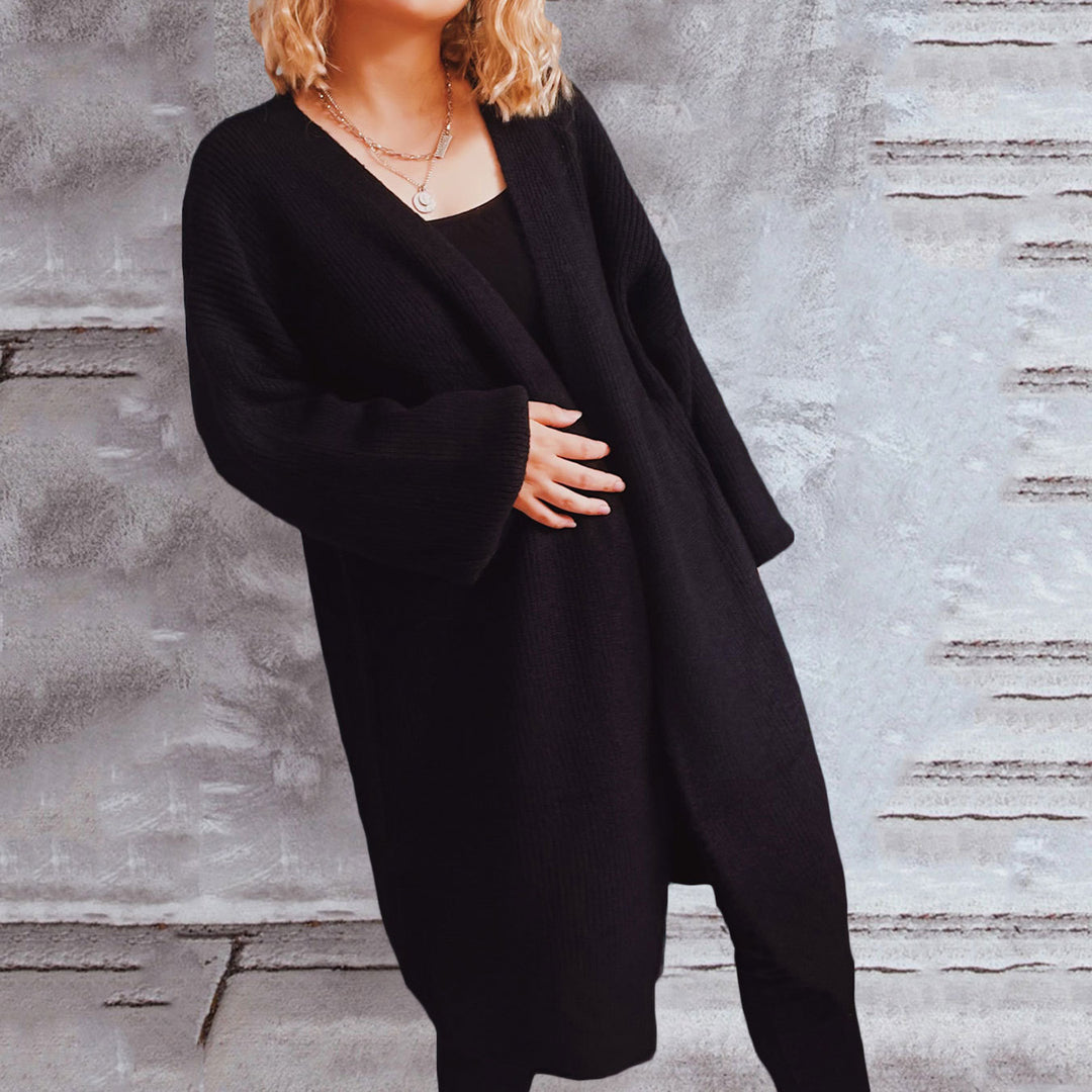 Kvinders oversized cardigan med dyb V-hals og løs pasform Stilla