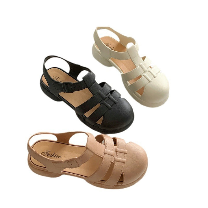 Dame Komfortable Sandaler i Retro-stil med justerbar rem Stilla