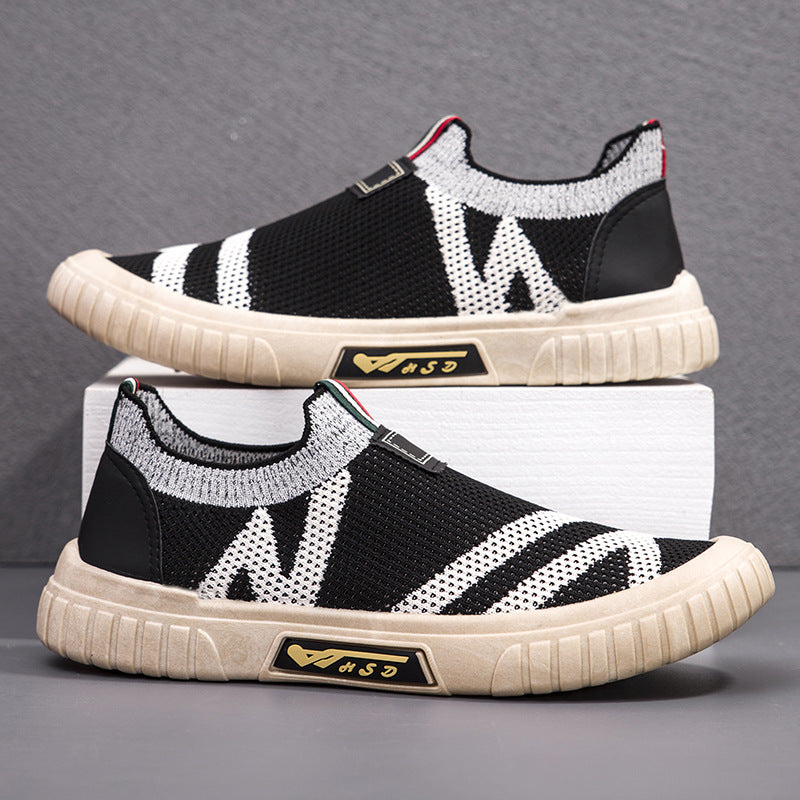 Herrer Bekvemme Fritidssneakers med elastisk overdel og skridsikker sål Stilla