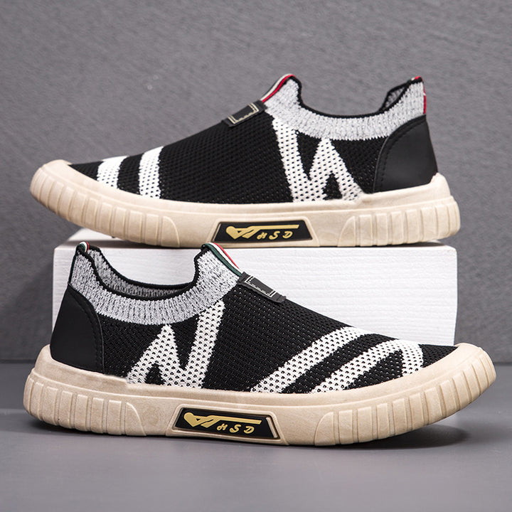 Herrer Bekvemme Fritidssneakers med elastisk overdel og skridsikker sål Stilla