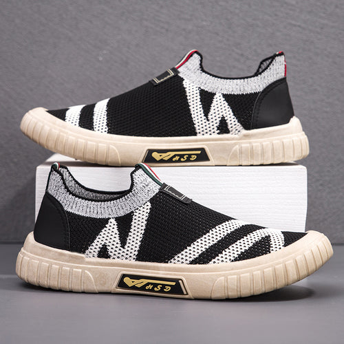 Herrer Bekvemme Fritidssneakers med elastisk overdel og skridsikker sål Stilla