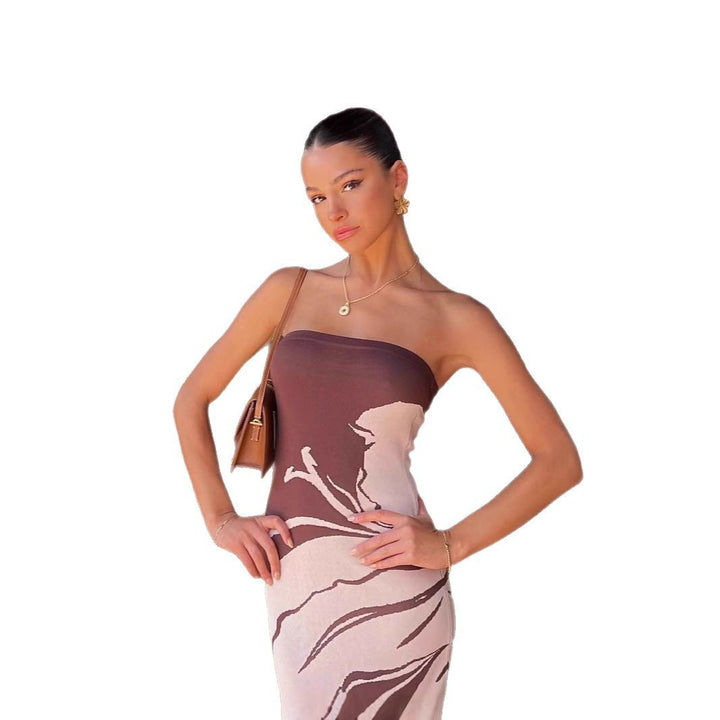 Dame Langt Maxikjole med holdbart stof og elegant print Stilla