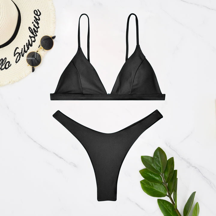 Dame Triangel-Bikini-Sæt med slankt design og justerbare stropper Stilla