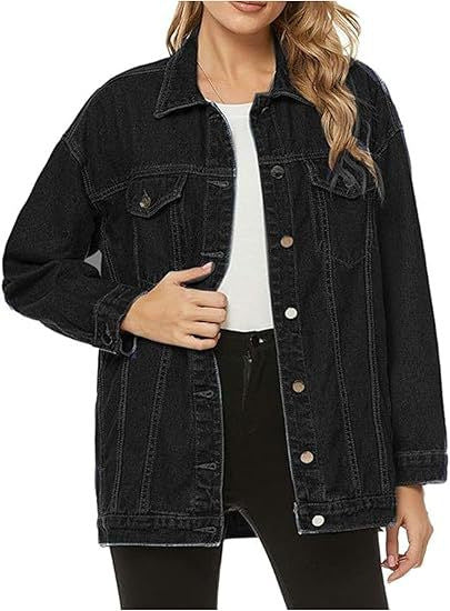 Kvinders afslappede denimjakke med oversized pasform Stilla
