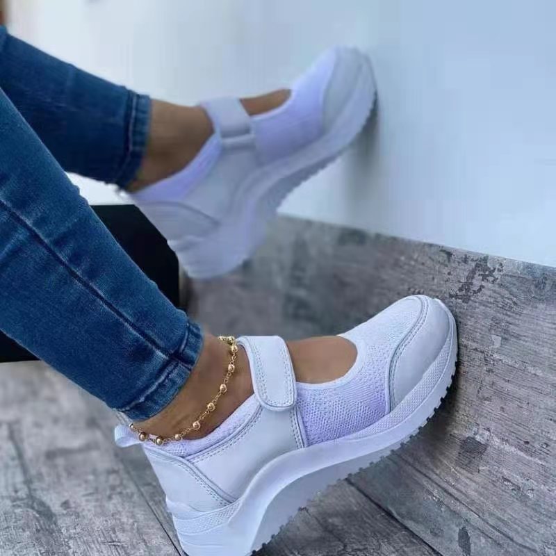 Dame Komfortable Sneakers med Velcro og åndbar overfladestruktur Stilla