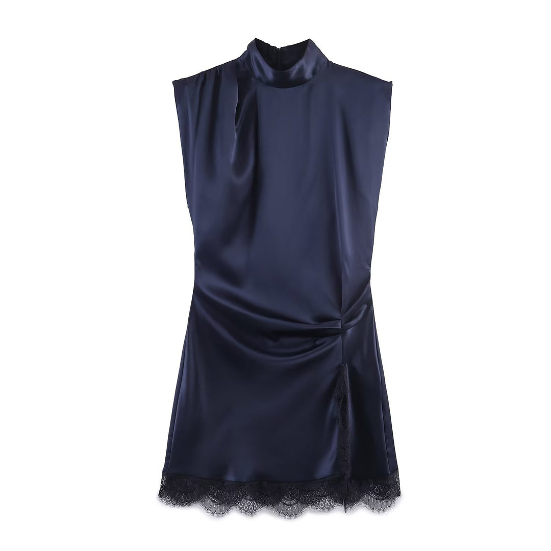 Dame elegant kjole med transparent spidskant Skovae