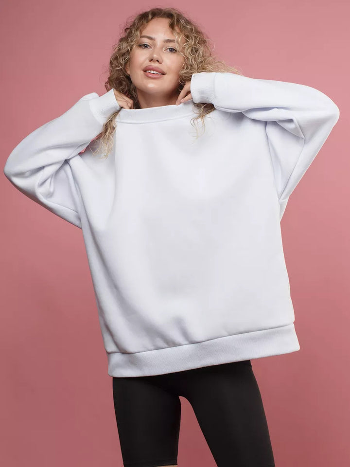 Kvinders hyggelige oversized sweatshirt med en løs pasform og komfortabelt indre for.
