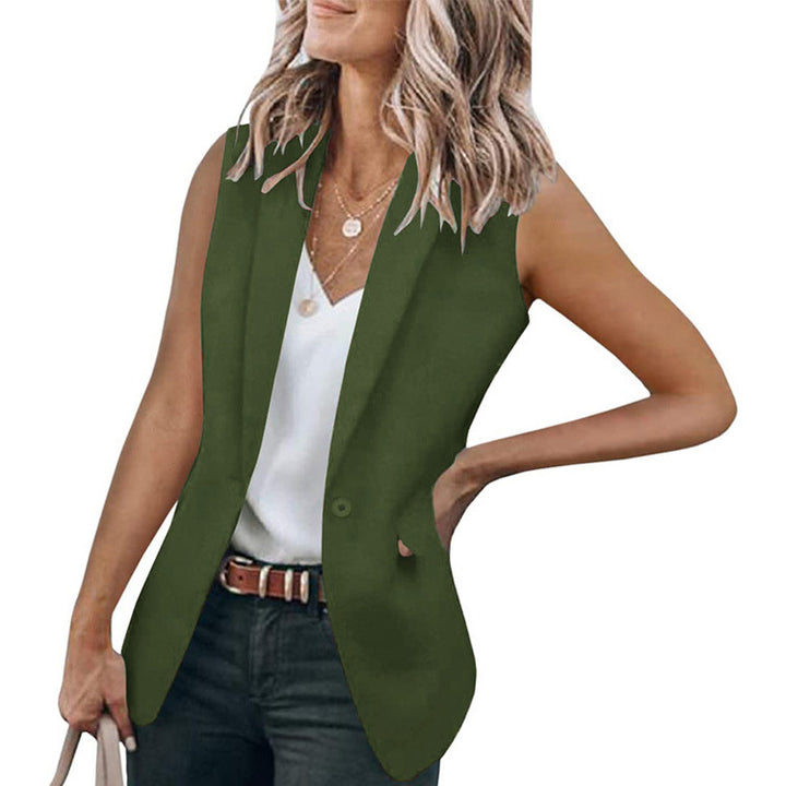 Dame ærmeløs blazer med elegant snit og smart design Stilla