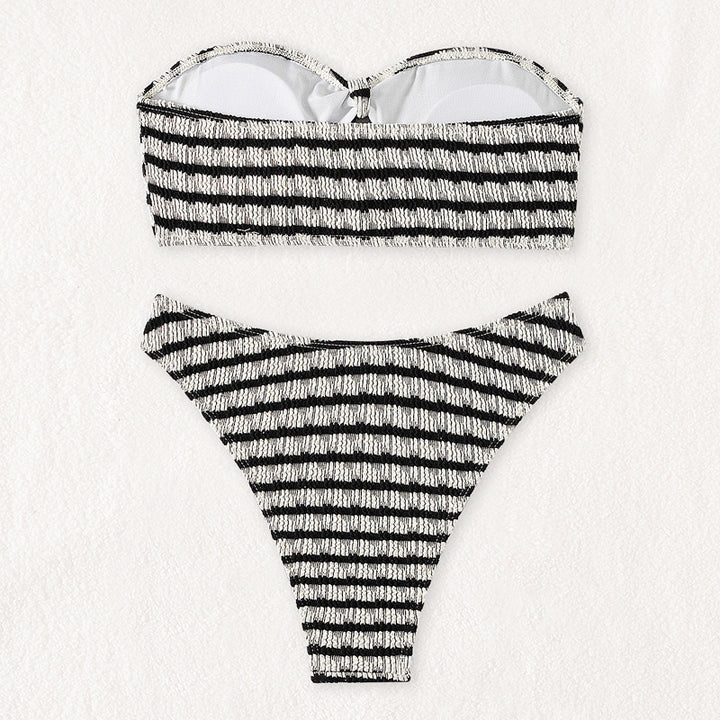 Dame Bandeau-Bikini med trendy udskæring Skovae