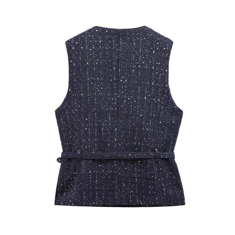 Femme Tekstureret Utility Vest med justerbar talje Stilla