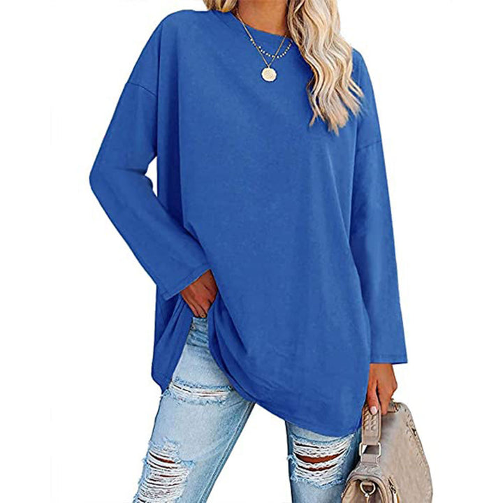 Dame Oversized Langærmet T-shirt med afslappet snit Stilla
