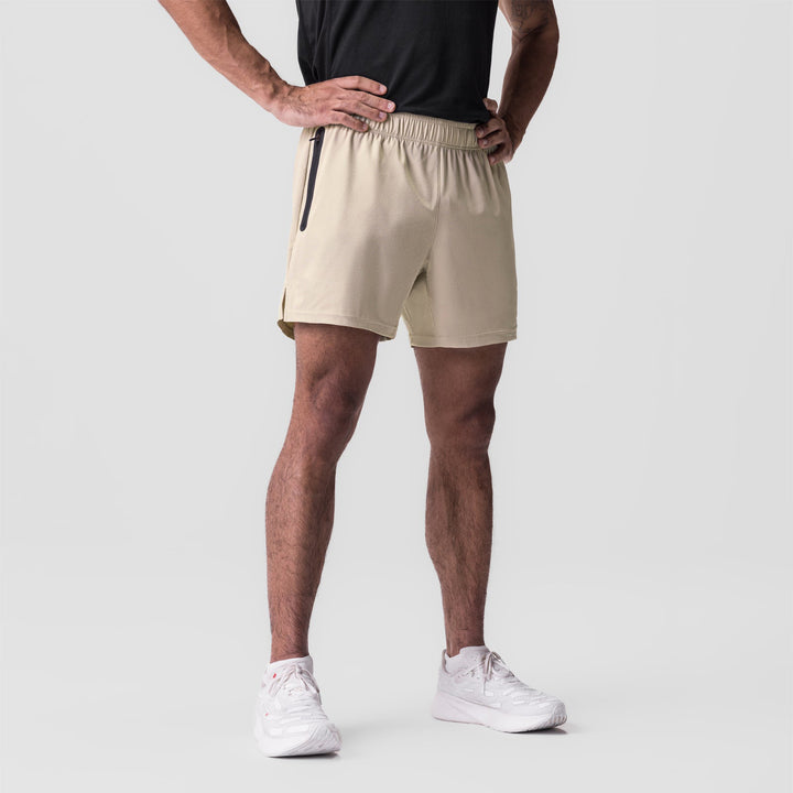 Herrer Sportsløbeshorts med elastisk talje og praktiske lynlåslommer Stilla