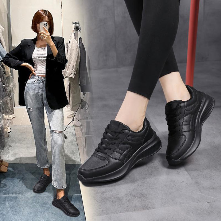 Dame nan mode Plateau-City-sneaker med ekstra blødt polstret fodseng, stødabsorberende mellemsål og sporty sideapplikation Skovae