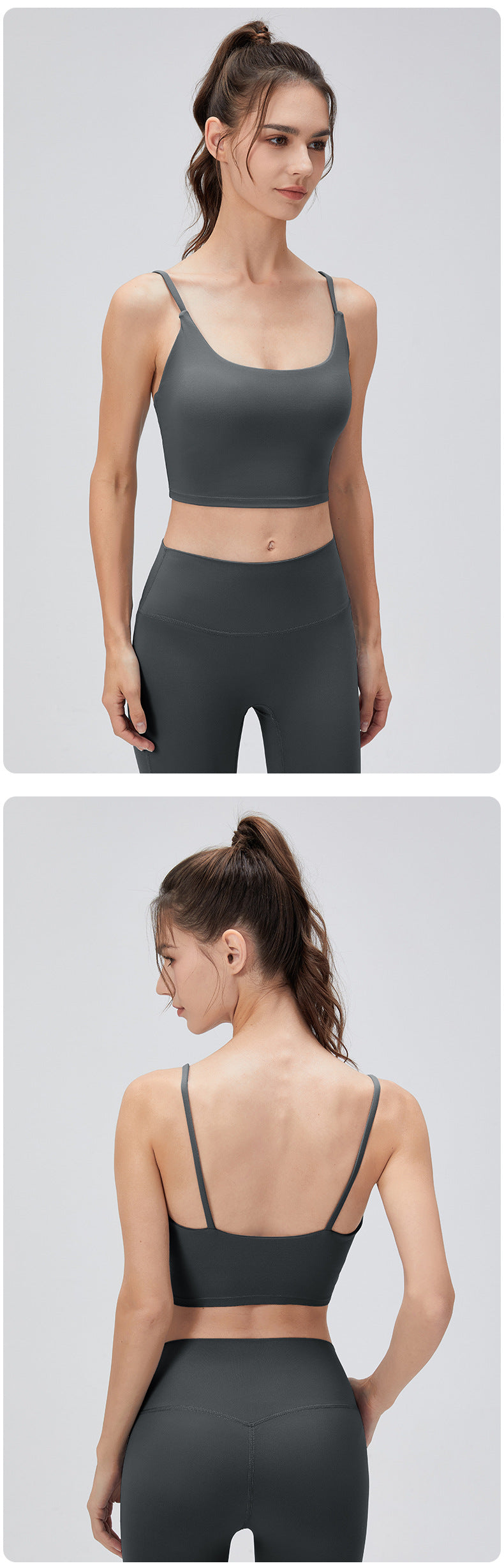 Stilla | Series Sports Bra Spaghetti Strap Yoga Top Til Kvinder, Åndbar Nude Følelse Til Løb Og Træning