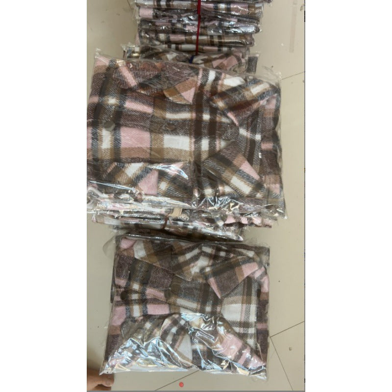 Dame Ternet Flannel-Skjortejakke med påsatte lommer Stilla
