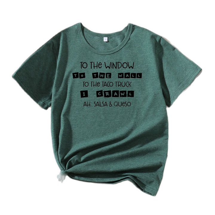 Kvinder Komedie Slogan Grafik T-Shirt Stilla