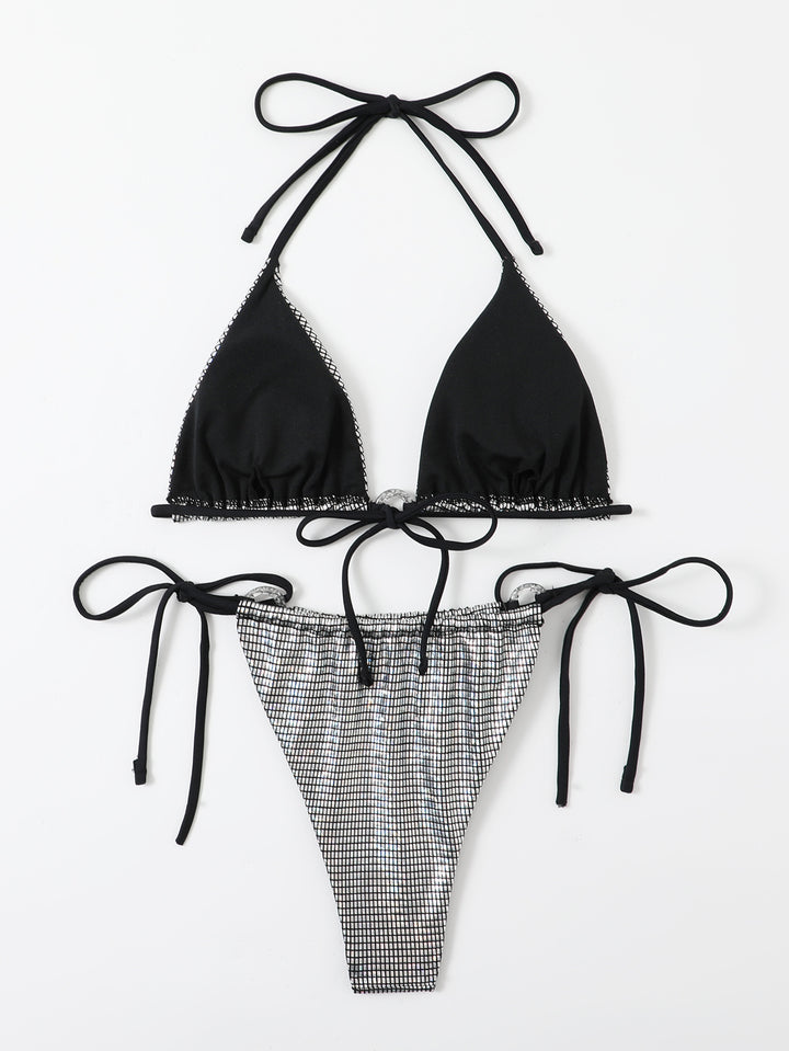 Dame Stilfuldt Skakmønster Bikini Sæt Stilla