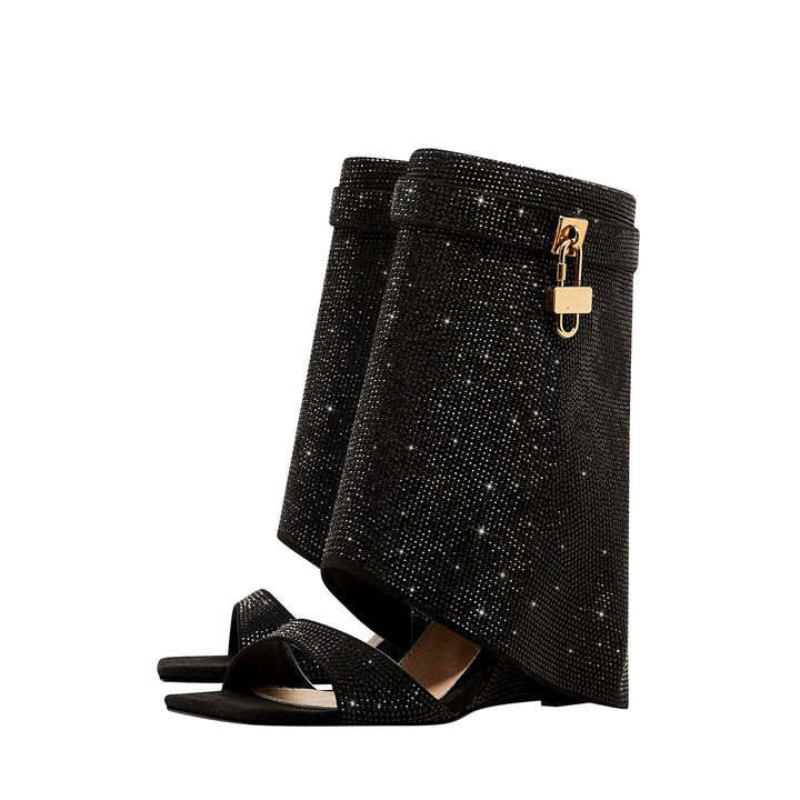 Femme High-Fashion med Rhinestone-dekoration sandaler Stilla