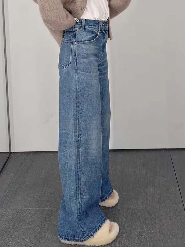 Dame løstsiddende jeans i vintage-stil med høj talje og afslappet fit Stilla