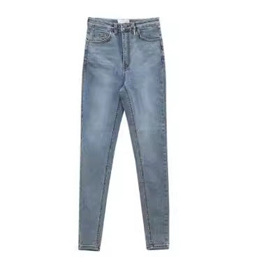 Dame skinny jeans med højt liv og skulpturerende effekt Skovae