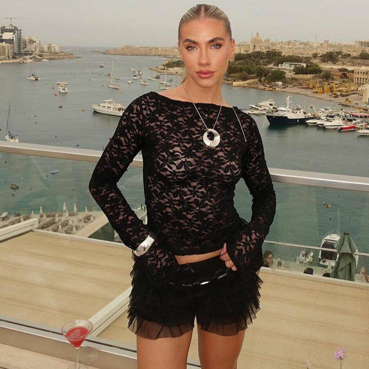 Dame Ruffles Shorts med flydende snit Stilla