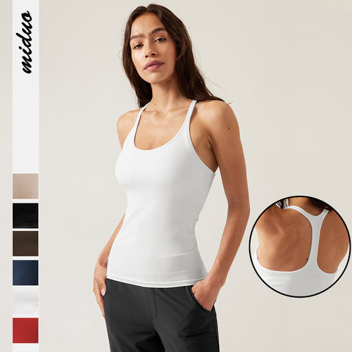 Dame sports tanktop med fin rib struktur Stilla