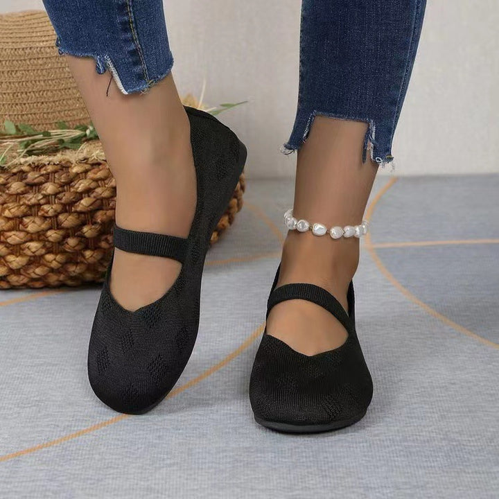 Dame Komfortable Ballerinas med elegant snit og justerbar rem Stilla