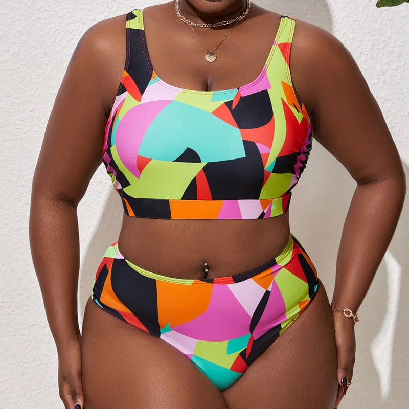 Dame Sporty Bikini-sæt med højskåret trusse Skovae