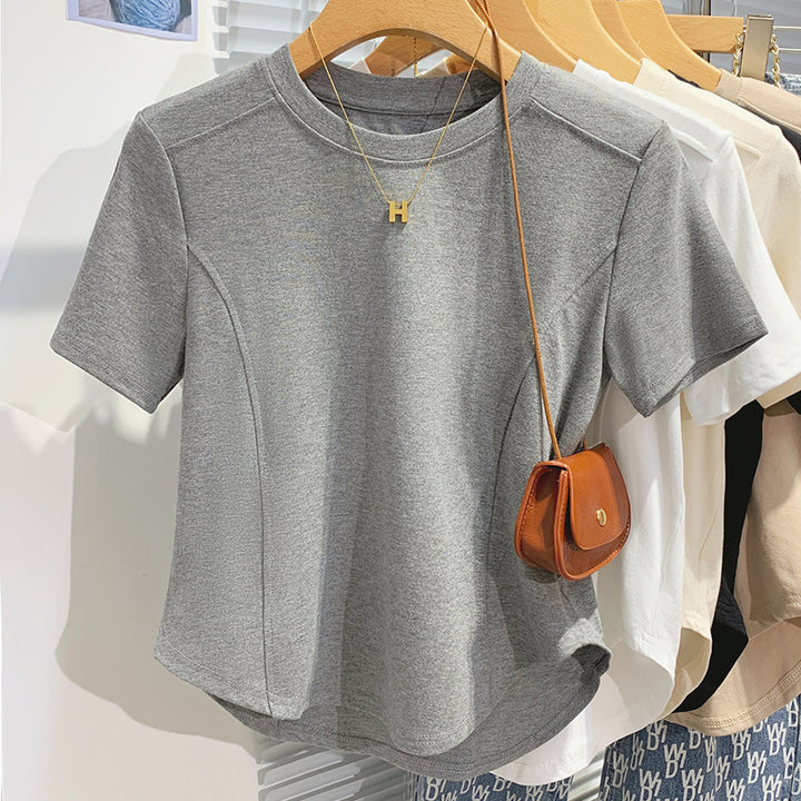 Dame Basic T-shirt med høj komfort og elegant pasform Stilla