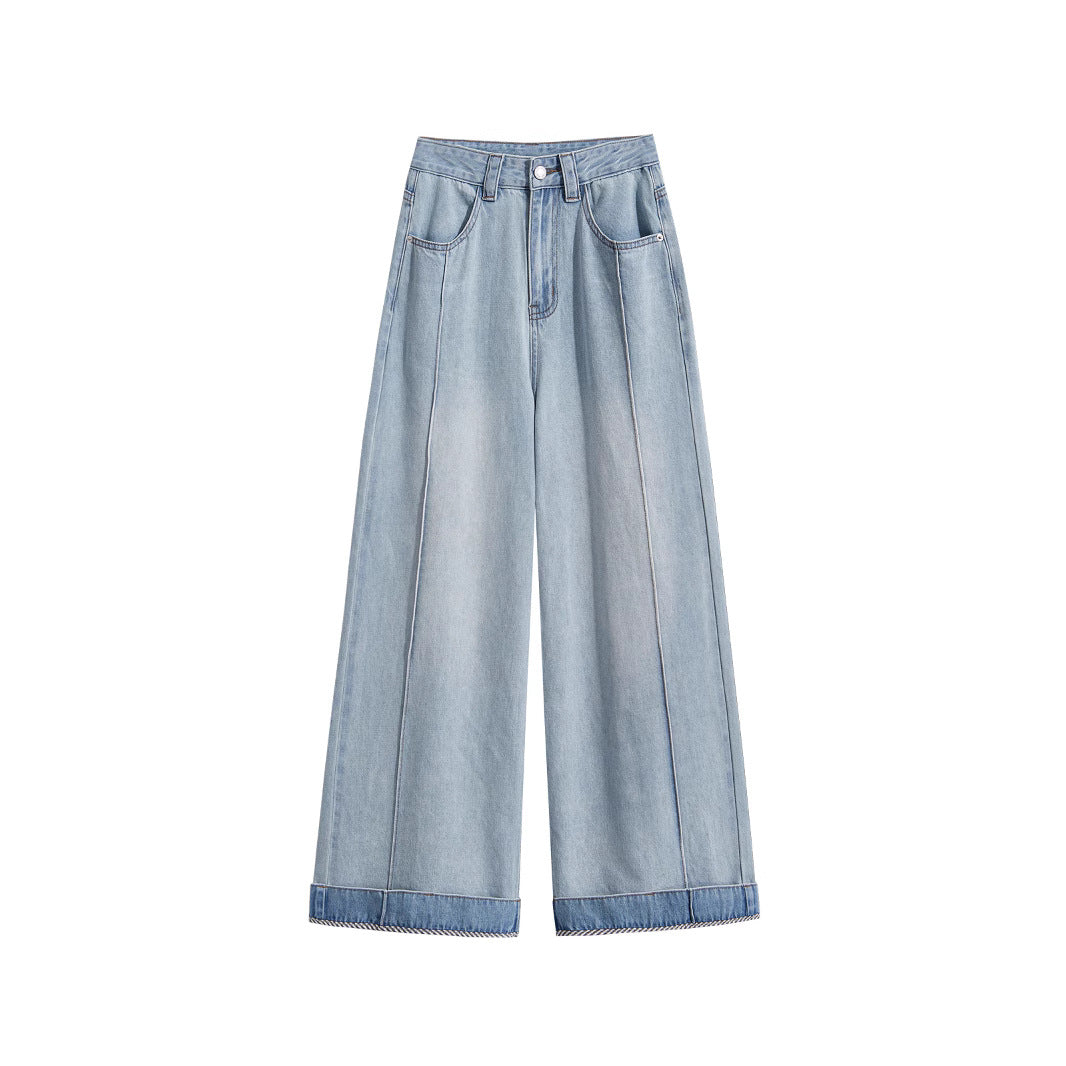 Dames bred jeans med høj talje og afslappet pasform Stilla
