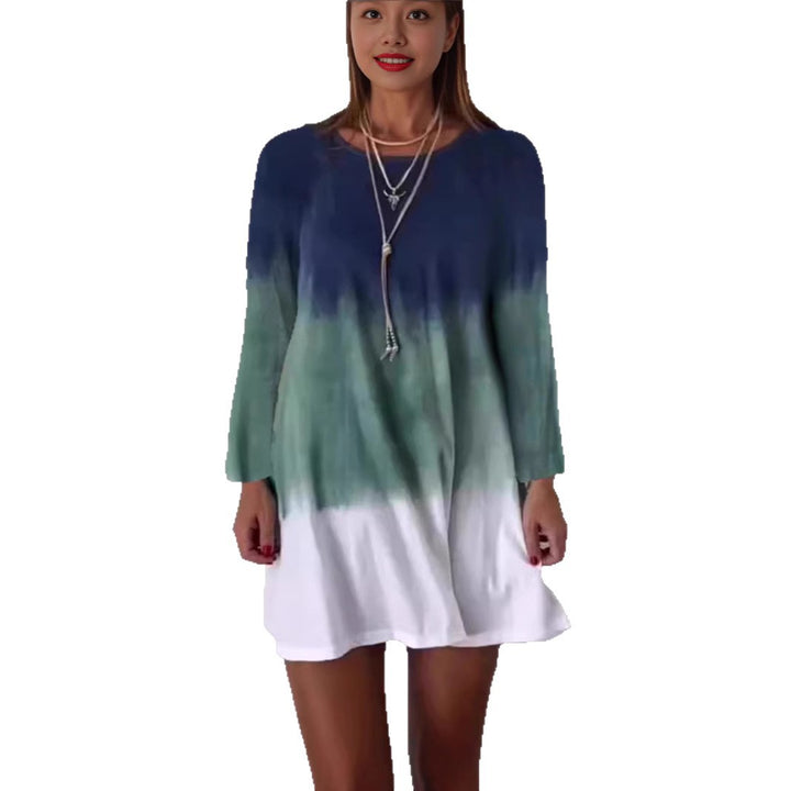 Dame fritidskjole i Dip-Dye design Stilla