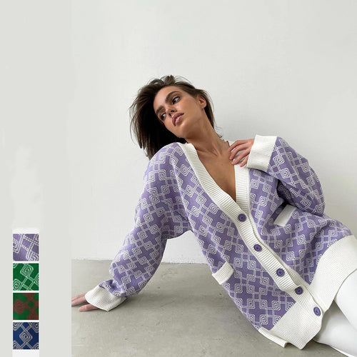 Dame Fritids Strikcardigan Stilla