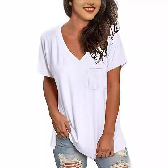 Dame afslappet V-hals T-shirt Stilla