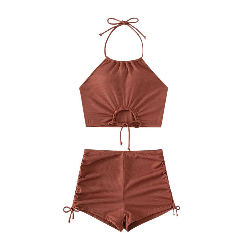Dame Sporty Bikini Sæt med moderne Rynkning Skovae